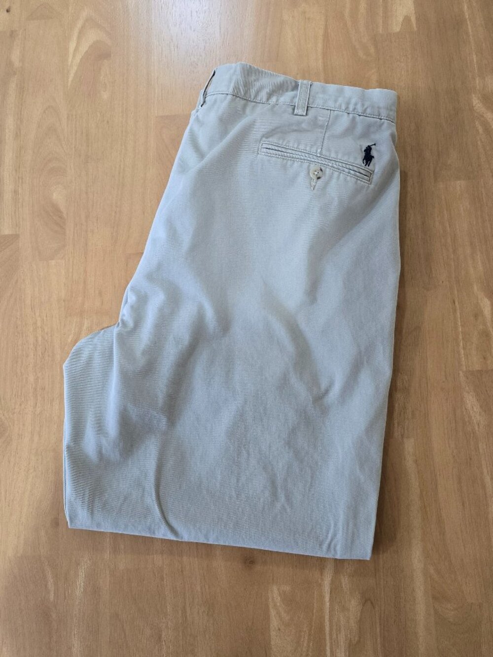 Polo Ralph Lauren Men's Preston Pants Flat Front Pony Logo 5 Pocket Tan Sz 42x30